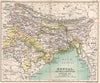 NE British India. Bengal, Central Provinces, Assam, &c. BARTHOLOMEW 1904 map