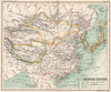 Chinese Empire and Japan. Tibet Chinese Turkistan Mongolia Korea. China 1904 map