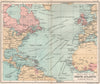 Sketch Chart of the North Atlantic. Shipping routes. BARTHOLOMEW 1904 old map