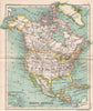 North America. Dominion of Canada. United States. BARTHOLOMEW 1904 old map