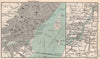 Montreal town/city plan & environs. Quebec. BARTHOLOMEW 1904 old antique map