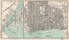 Toronto town/city plan & Niagara Falls. Ontario. BARTHOLOMEW 1904 old map