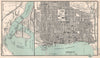 Toronto town/city plan & Niagara Falls. Ontario. BARTHOLOMEW 1904 old map