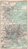 Environs of New York City. Massachusetts. BARTHOLOMEW 1904 old antique map