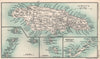 British West Indies. Jamaica Bermuda. St Vincent Barbados St Lucia 1904 map