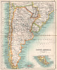 South America. Argentine Republic Chile Uruguay. BARTHOLOMEW 1904 old map