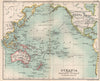 Oceania and The Pacific Ocean on Mercator's projection. Australasia 1904 map