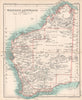 Western Australia state map showing goldfields. BARTHOLOMEW 1904