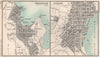 Town/city plans of Wellington & Dunedin. New Zealand. BARTHOLOMEW 1904 old map