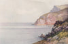 Babbacombe Bay, Devon, by Frederick John Widgery 1920 old antique print