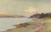 The Teign near Newton Abbot, Devon, by Frederick John Widgery 1920 old print
