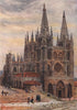 The cathedral, Burgos, Spain, by William Wiehe Collins 1909 old antique print