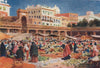 The market place, Cadiz, Spain, by William Wiehe Collins 1909 old print