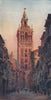 The Giralda tower, Seville, Spain, by William Wiehe Collins 1909 old print
