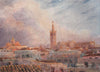 View over the town, Seville, Spain, by William Wiehe Collins 1909 old print