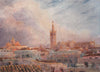View over the town, Seville, Spain, by William Wiehe Collins 1909 old print