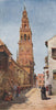 The Campanario tower, Cordoba, Spain, by William Wiehe Collins 1909 old print