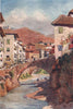 Carrera de Darro, Granada, Spain, by William Wiehe Collins 1909 old print