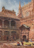 Exterior of the cathedral, Granada, Spain, by William Wiehe Collins 1909 print