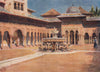 The Alhambra, Court of Lions, Granada, Spain, by William Wiehe Collins 1909