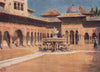 The Alhambra, Court of Lions, Granada, Spain, by William Wiehe Collins 1909