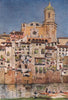 The cathedral, Girona, Spain, by William Wiehe Collins 1909 old antique print
