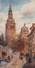 The cathedral, Toledo, Spain, by William Wiehe Collins 1909 old antique print