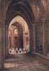 In the cathedral, Ourense, Spain, by William Wiehe Collins 1909 old print