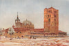 The cathedral, Zamora, Spain, by William Wiehe Collins 1909 old antique print