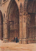 The west porch of the cathedral, Leon, Spain, by William Wiehe Collins 1909