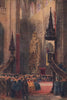 In the cathedral, Oviedo, Spain, by William Wiehe Collins 1909 old print