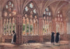 The cloisters, Oviedo, Spain, by William Wiehe Collins 1909 old antique print