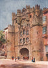 Arch of Santa Maria, Burgos, Spain, by William Wiehe Collins 1909 old print