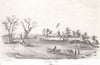 'Sutter's Fort 1849', California gold rush, lithograph by George Cooper 1853