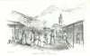 'Market Place, Acapulco', Mexico, lithograph by George Cooper 1853 old print