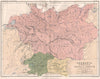 'Germania Vindelicia. Rhaetia et Noricum'. Ancient Germany. JOHNSTON 1855 map