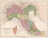 'Italia Superior et Corsica'. Northern Ancient Italy. JOHNSTON 1855 old map