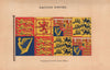 BRITISH EMPIRE FLAGS. Standard of H.M. Queen Mary 1916 old antique print