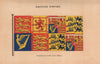 BRITISH EMPIRE FLAGS. Standard of H.M. Queen Mary 1916 old antique print