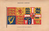 BRITISH EMPIRE FLAGS. Standard of H.M. Queen Alexandra 1916 old antique print