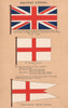 BRITISH FLAGS. Union Flag. St George's Cross. Commodore's Broad Pendant 1916