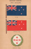 BRITISH EMPIRE NEW ZEALAND FLAGS. Ensign. Merchant. Governor's Badge 1916