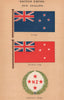 BRITISH EMPIRE NEW ZEALAND FLAGS. Ensign. Merchant. Governor's Badge 1916