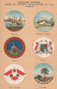 BRITISH EMPIRE BADGES Hong Kong Ceylon Straits Settlements Seychelles 1916