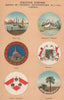 BRITISH EMPIRE BADGES Hong Kong Ceylon Straits Settlements Seychelles 1916