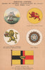 BRITISH EAST INDIES BADGES. Labuan. North Borneo Co. Indian Marine. Sarawak 1916