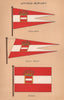 AUSTRIA-HUNGARY FLAGS. Commodore. Senior Officer. Ensign 1916 old print