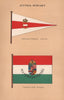 AUSTRIA-HUNGARY FLAGS. Customs Pendant - Austria. Customs Flag - Hungary 1916