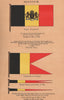 BELGIUM FLAGS. Royal Standard. Commodore's Pendant. Pendant Mastheads 1916
