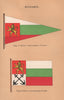 BULGARIA FLAGS. Flag of Officer Commanding a Division & Flotilla 1916 print